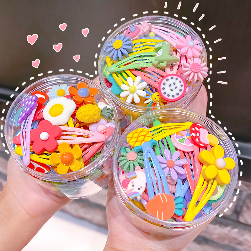 2021 Children's wig and hair clip New Cartoon children's hair clip set, cute little girl bangs clip, bow headpiece, side clip princess hair accessory detail image 7