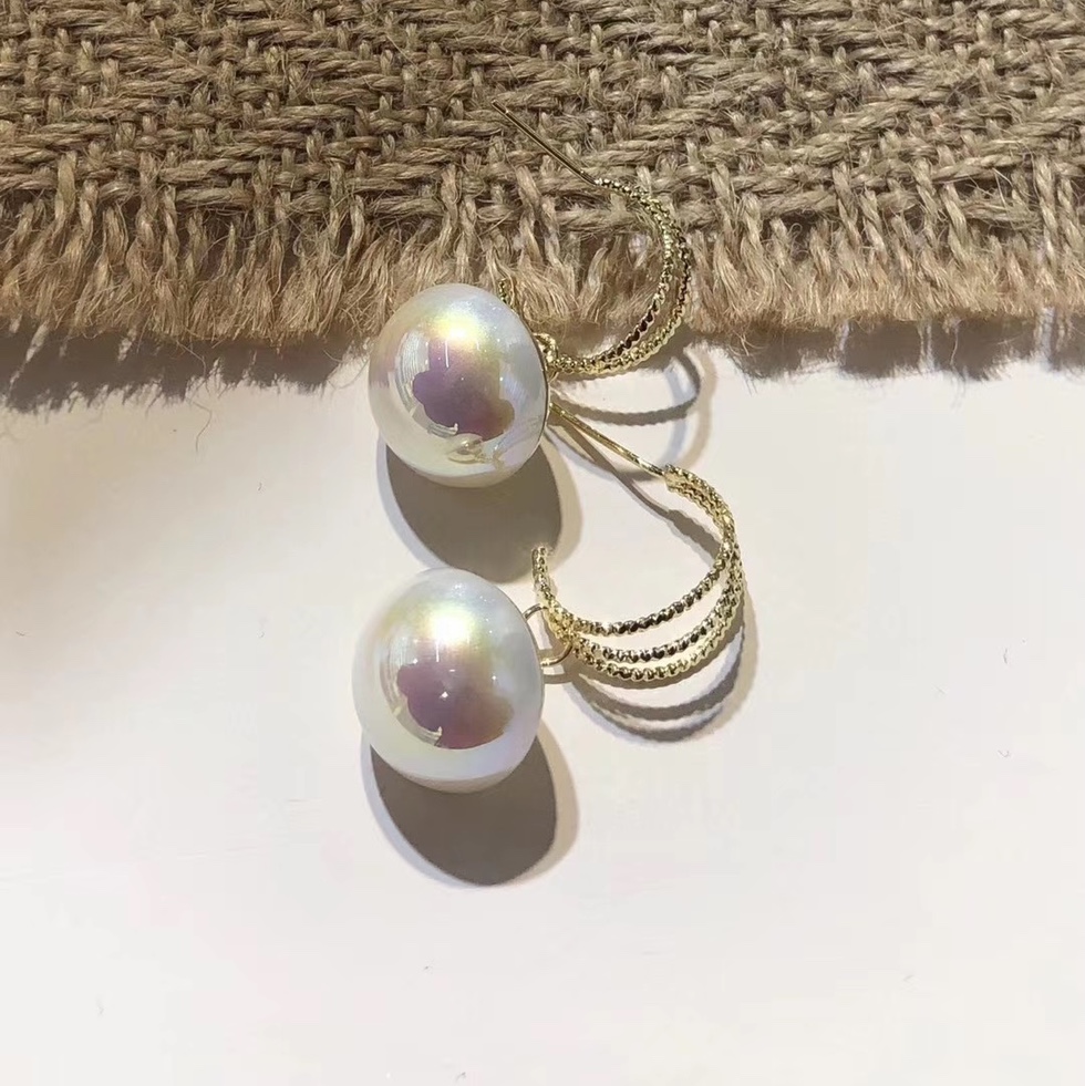 S925 plata aguja mujer perla pendientes temperamento alta atmósfera aretes mujeres sensación de diseño simple y versátil earpins earpieces