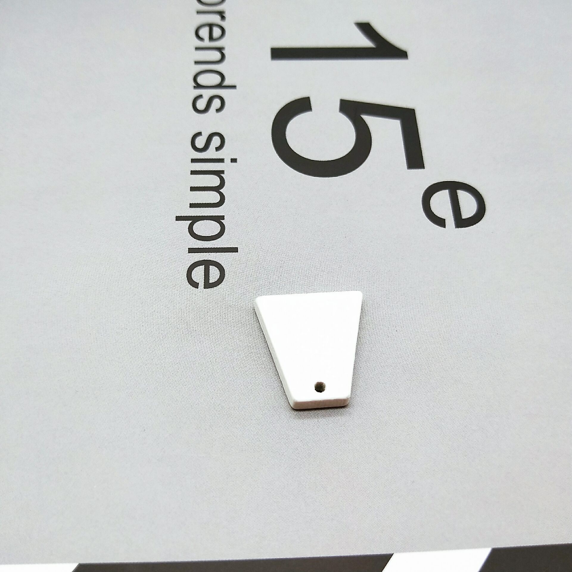 2cm multi-color trapezoidal wood chip diy jewelry, beaded accessories, wooden necklaces, beaded earrings, and earrings material wholesale detail image 4