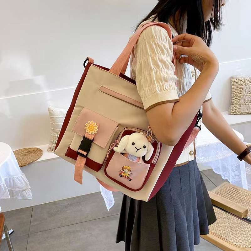 帆布小包包女2021新款韩版单肩包可爱百搭少女卡通斜挎包儿童包包2细节图