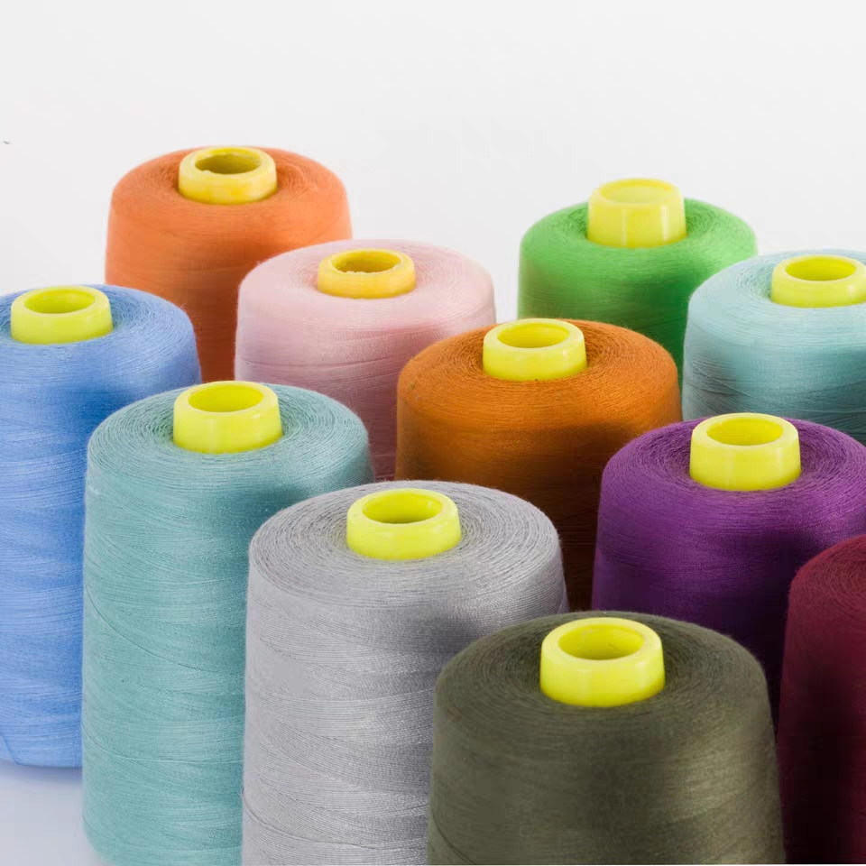 Full color manufacturer direct sales large roll 40/2 middle line leather high speed flat car pagoda line
