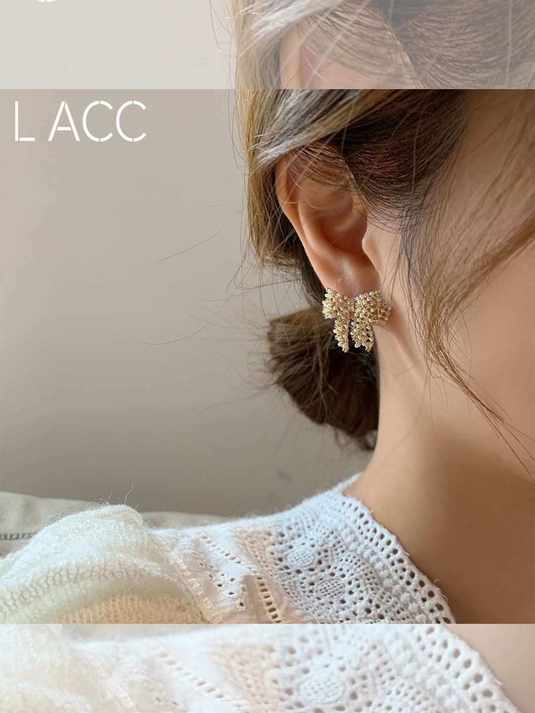 网络爆款耳环喷漆蝴蝶结款式新颖价格实惠工厂直销详情图5