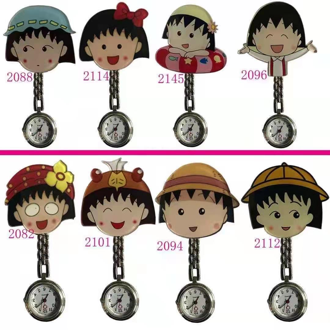 厂家直销女款创意时尚可爱桃心爱心笑脸护士挂表可印LOGO石英胸表 .款式齐全详情图8