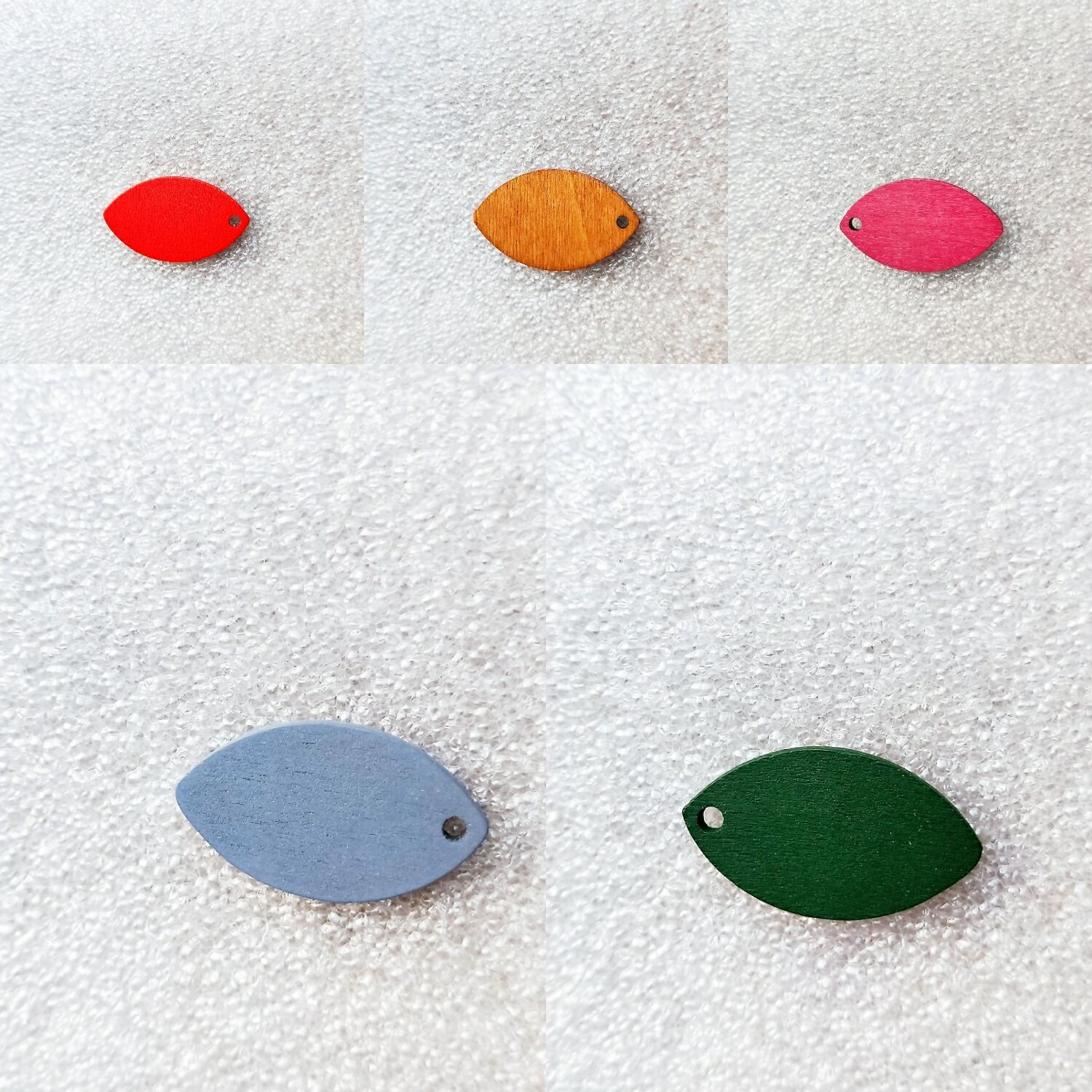 Self-made DIY wooden minimalist earring accessories, Korean retro jewelry, single-hole leaf-shaped earring material made of raw wood detail image 3