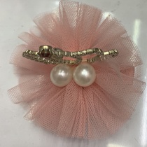 Sunflower real diamond + pearl, high-grade crown hairpin Korean pink 3471