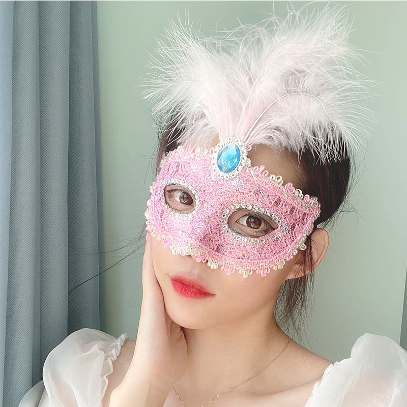 成人面具女半脸公主万圣节化妆舞会古风可爱性感舞台cos表演道具68