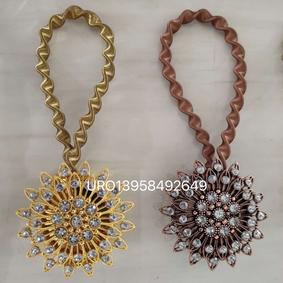 شريط ربط الستائر من طراز أورورو، حبل ربط حبل ربط حزم الكرات مع مجموعة من أزرار مغنطيسية بدون ثقب