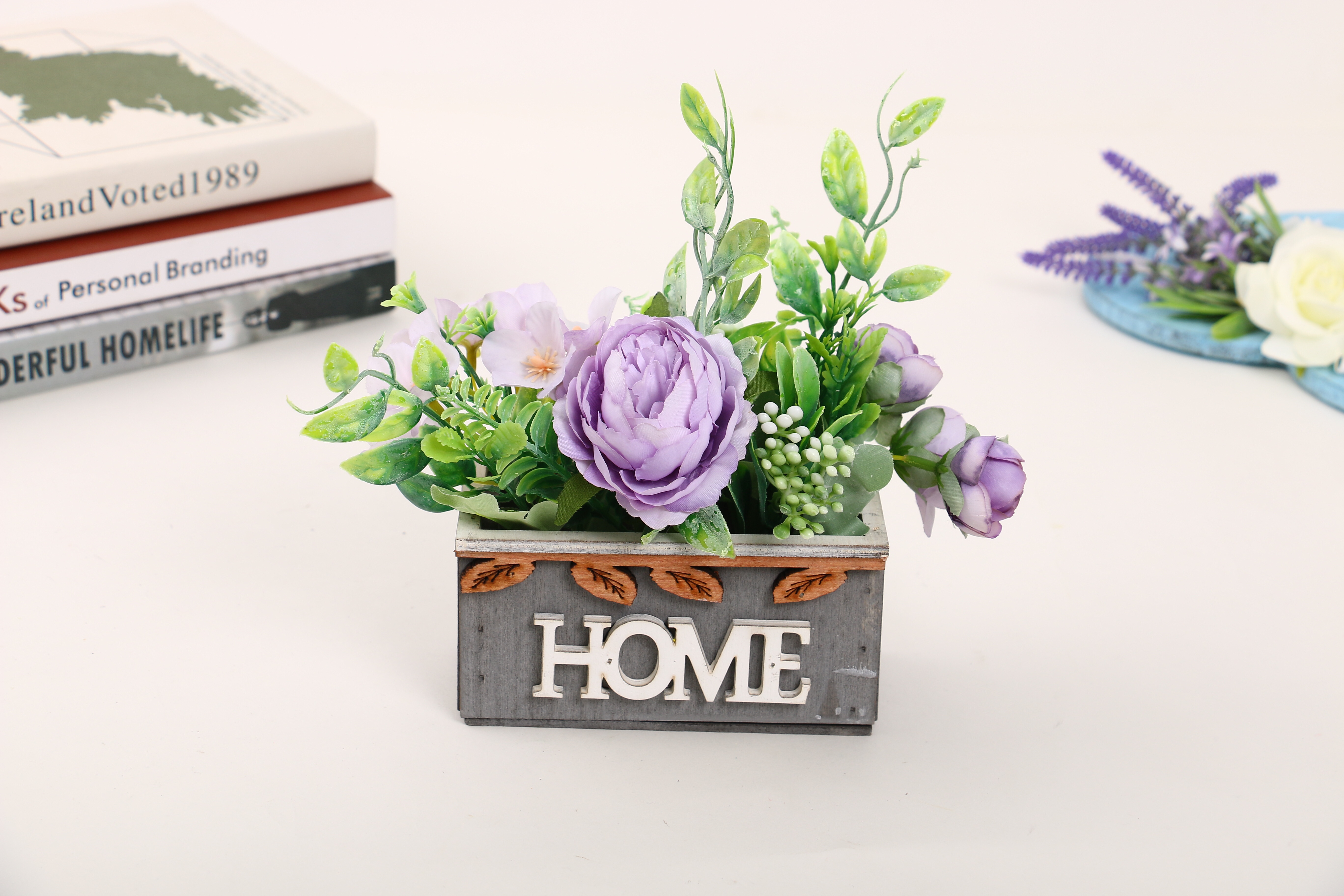Venta directa de fábrica nuevo estilo de madera cuenca simulación juego de flores decoración sala de estar dormitorio Application Scenario