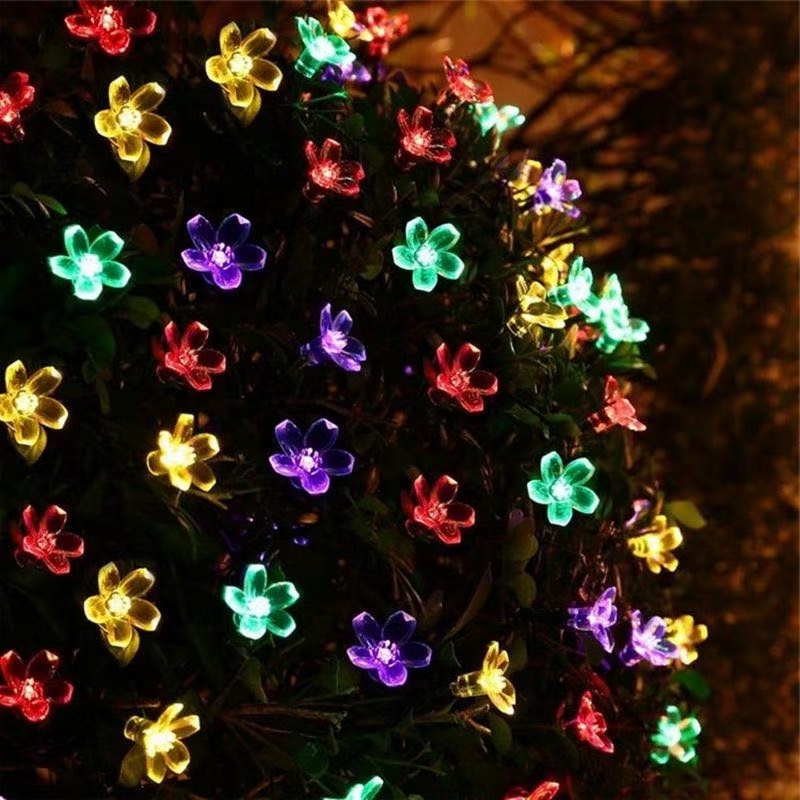 100Led Solar Light Series, Four Colors + Cherry Blossoms