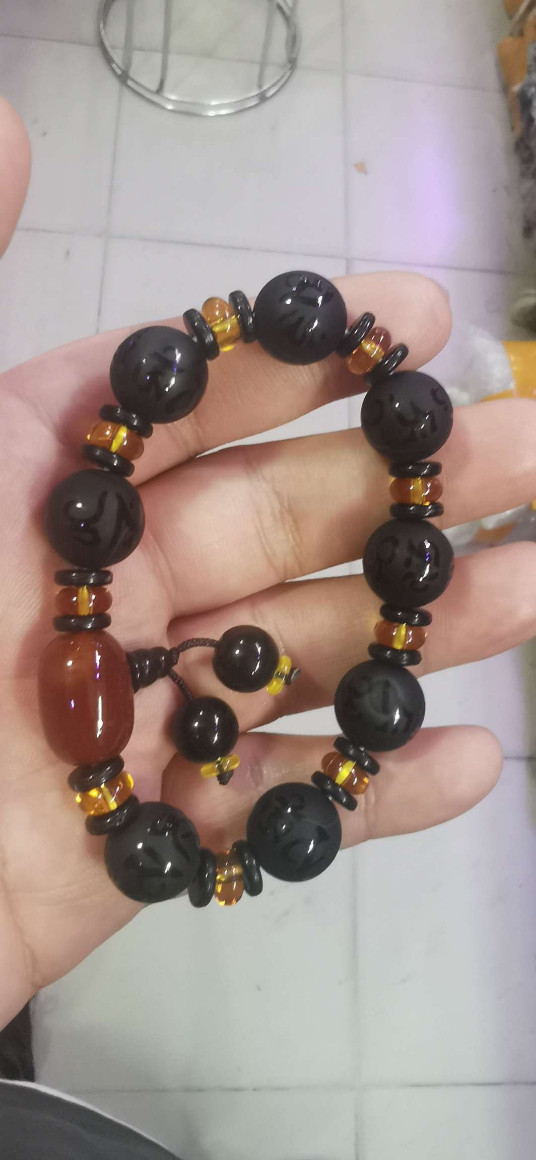创意手饰天然纹玛瑙珠手链 DIY串珠天然石手串热卖 3条起包邮玛瑙手链 00012