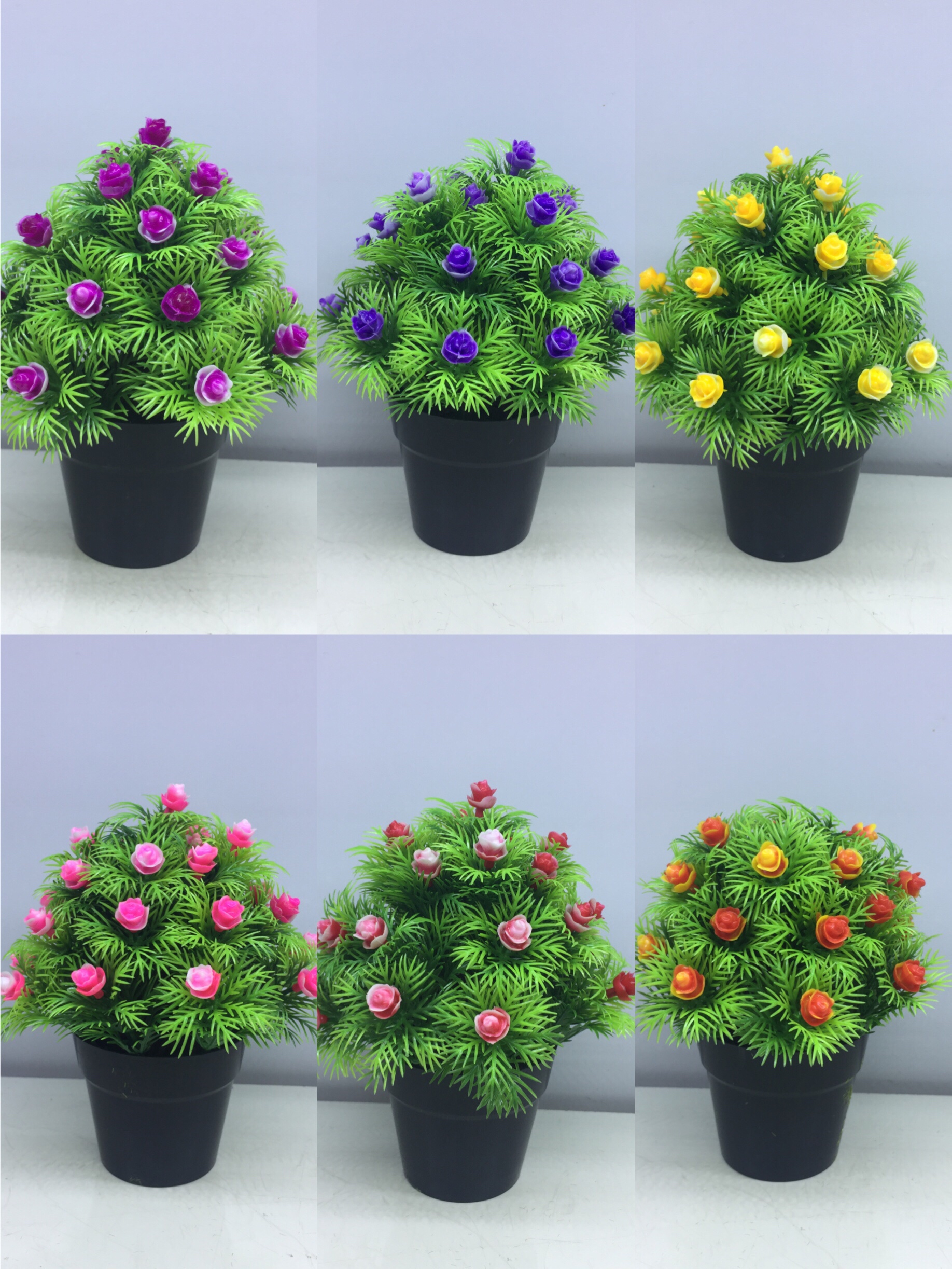نباتات مزيفة في حوض بلاستيكي بالجملة details Picture