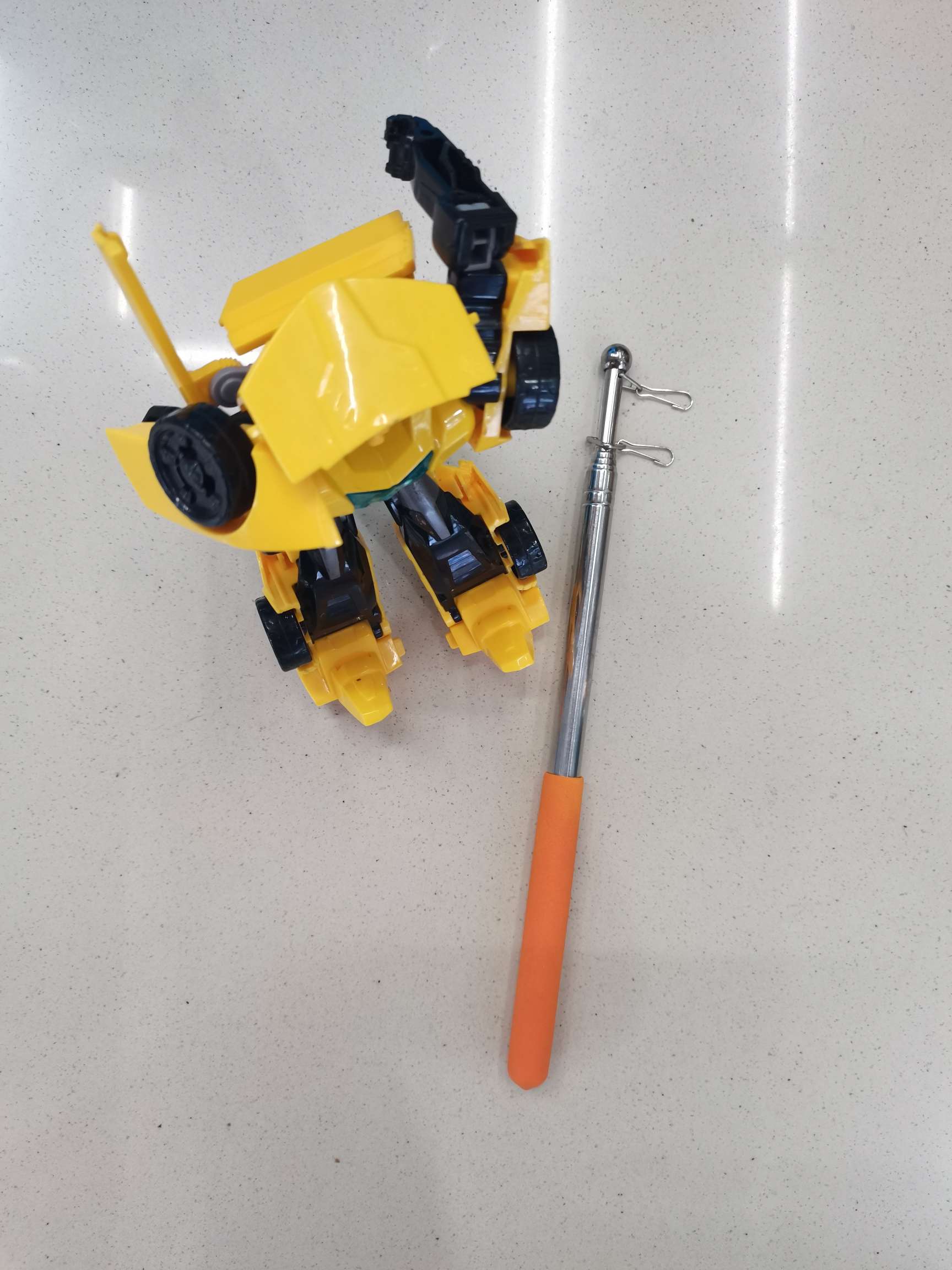 橘色1.2米带扣手摇杆，旗杆详情3