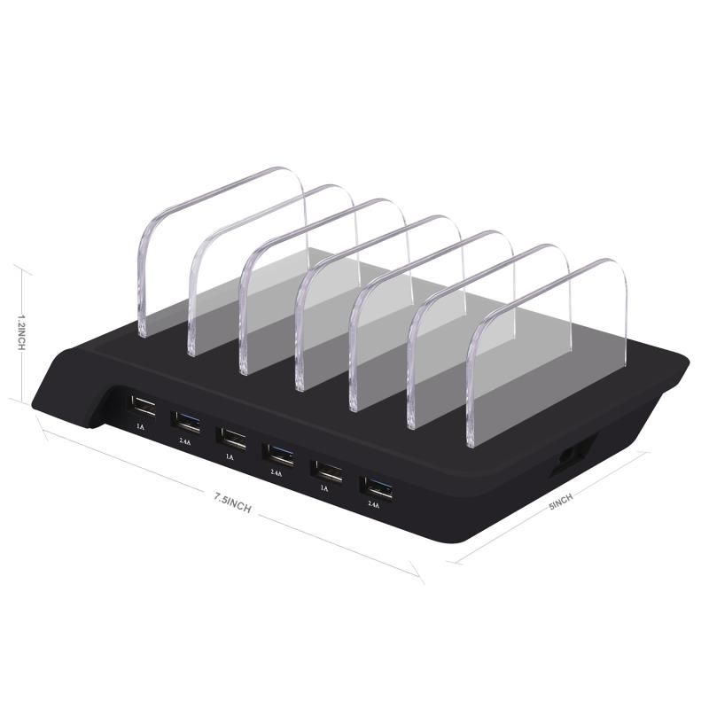 New six-port USB mobile phone charging stand, mobile phone and tablet charger, charging dock and charging station Application Scenario