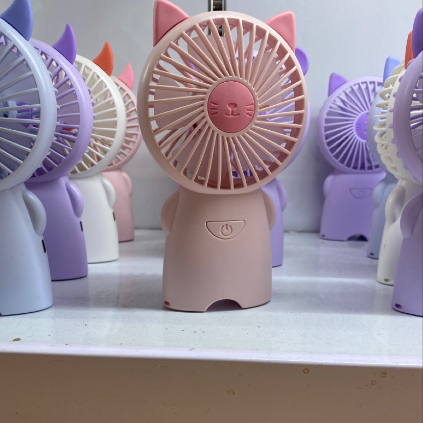 尖耳朵卡通充电风扇糖果色儿童礼物usb充电风扇