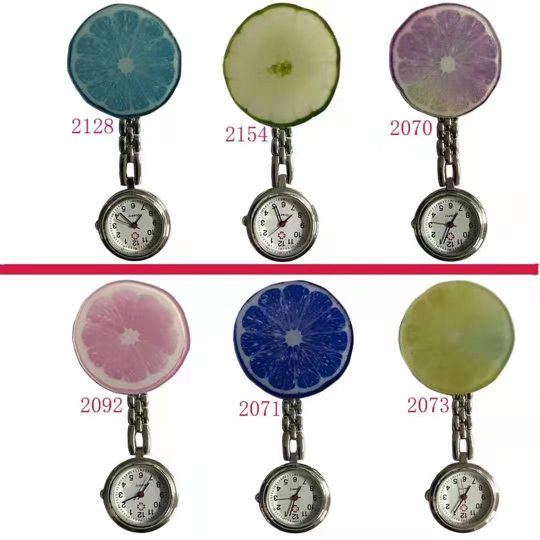 厂家直销女款创意时尚可爱桃心爱心笑脸护士挂表可印LOGO石英胸表 .款式齐全详情图11