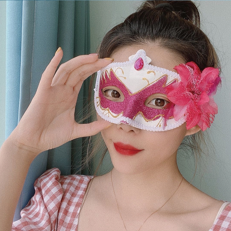 成人面具女半脸公主万圣节化妆舞会古风可爱性感舞台cos表演道具1