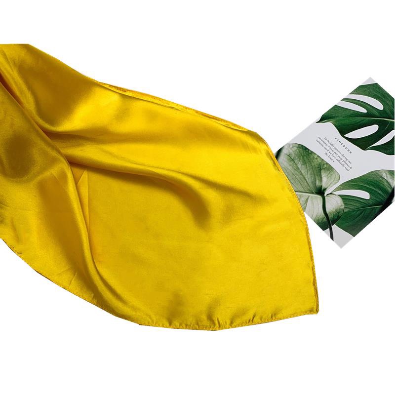 90Cm Color Square Towel Cauliflower Yellow