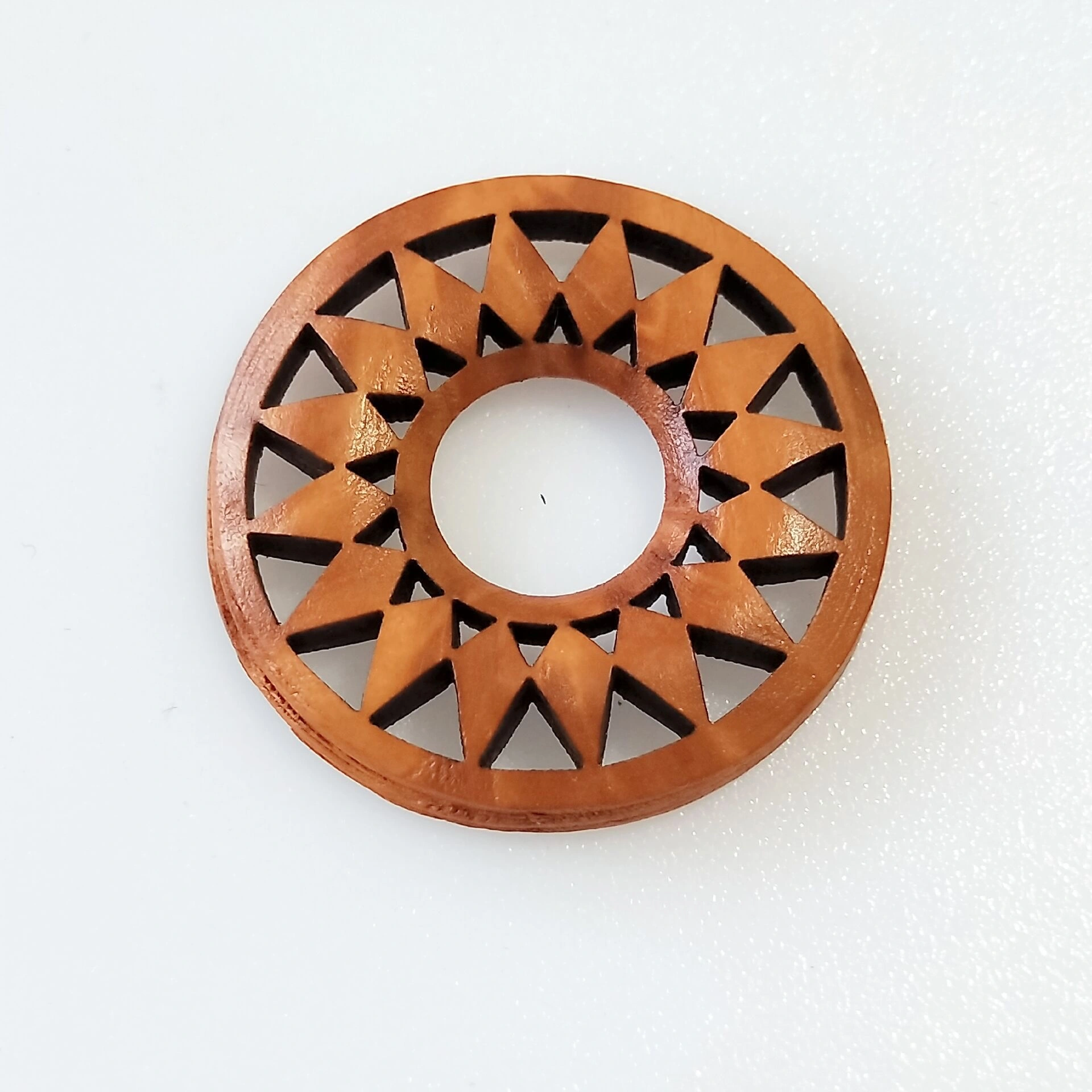DIY jewelry accessories, Korean solid wood single-hole sunflower hollow wood chip earrings, earrings and other accessories materials wholesale detail image 7