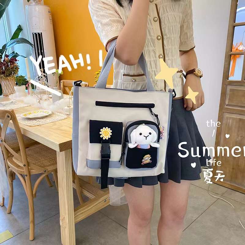 帆布小包包女2021新款韩版单肩包可爱百搭少女卡通斜挎包儿童包包2详情图4