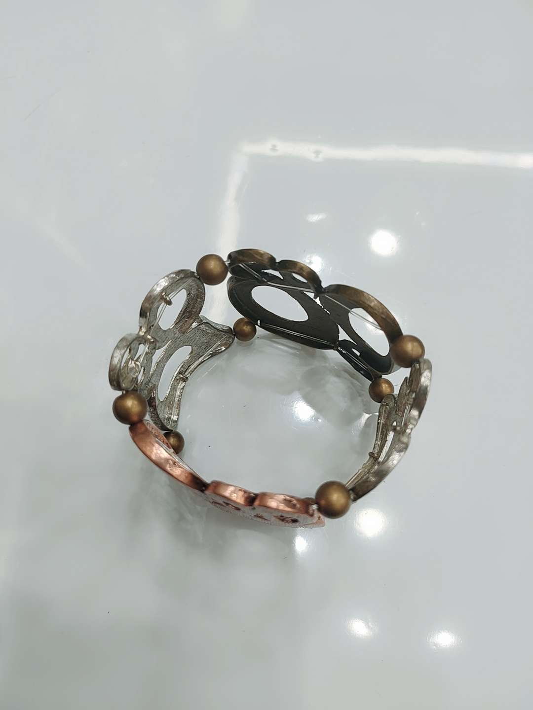 Brushed retro alloy bracelet for women, fashionable, simple and individual retro jewelry for women details Picture