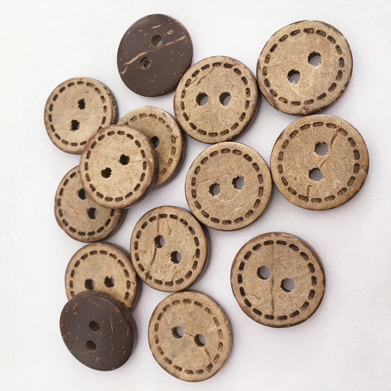 Coconut shell button 15mm Item Picture