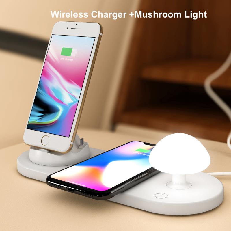Mushroom lamp wireless charger Smart Touch wireless phone holder Charger Mobile phone holder UD11