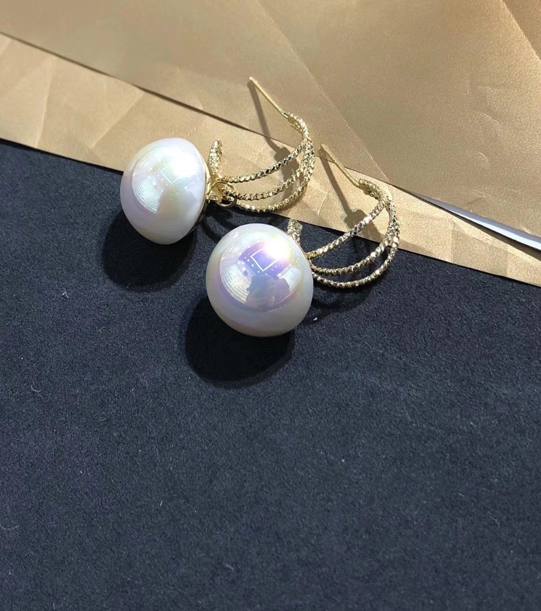S925 plata aguja mujer perla pendientes temperamento alta atmósfera aretes mujeres sensación de diseño simple y versátil earpins earpieces Specification image
