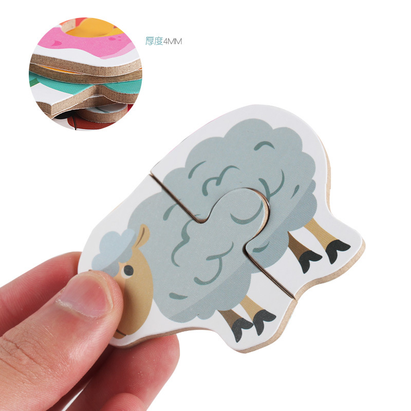 Children's matching puzzle Animal traffic Fruit and Vegetable Wooden early Education and Intelligence Toy 01 Item Picture