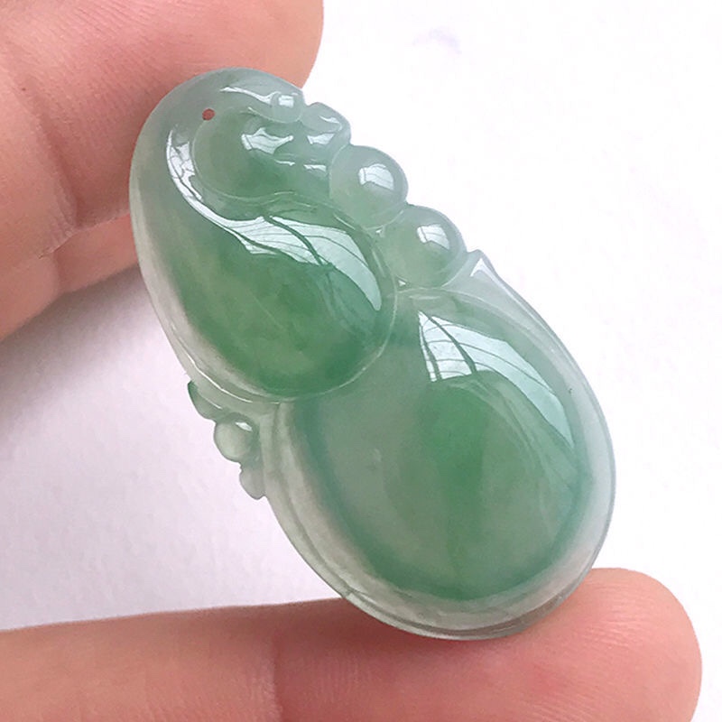 天然翡翠葫芦吊坠项链图