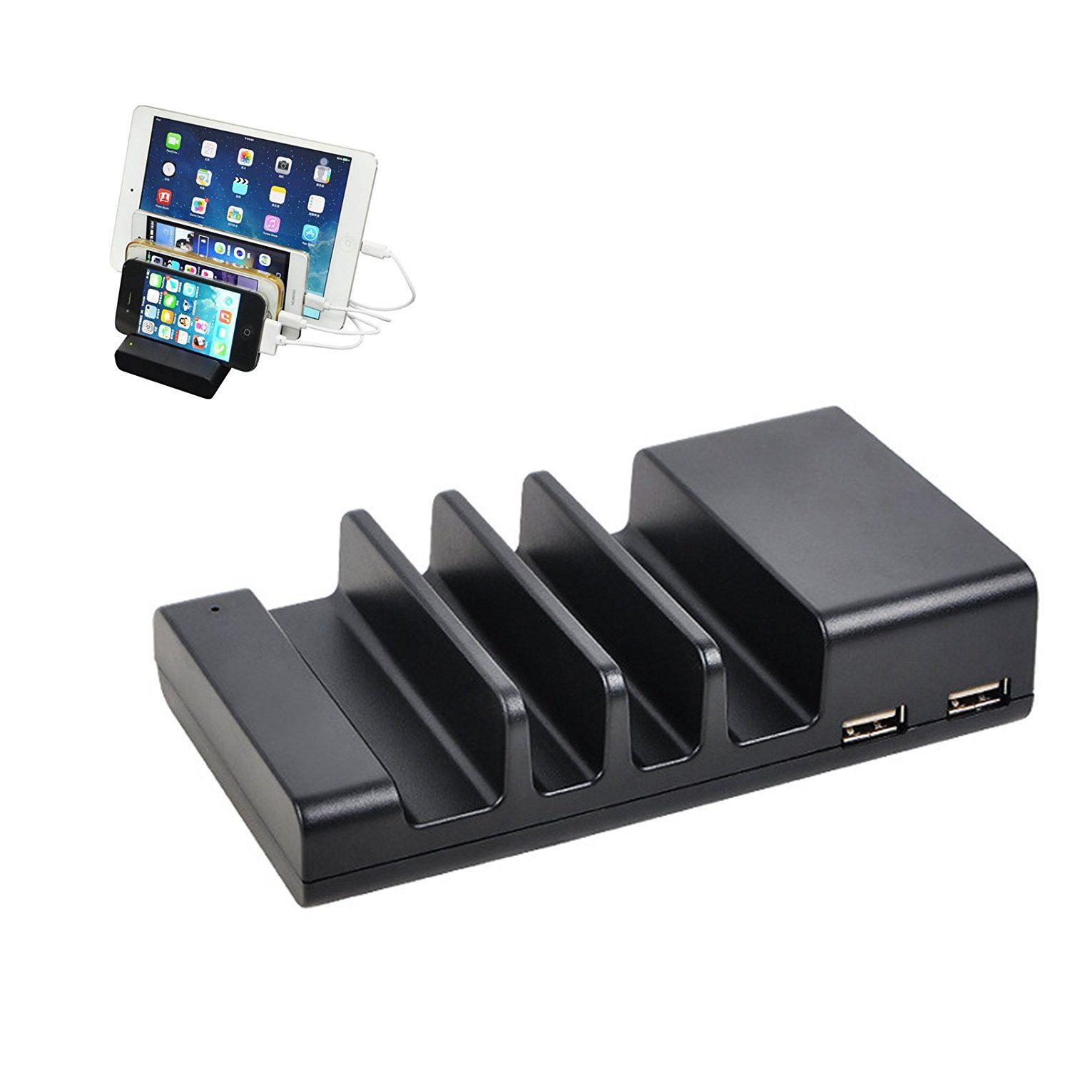 Multi-port USB charger, multi-functional charging stand, charging base, mobile phone stand