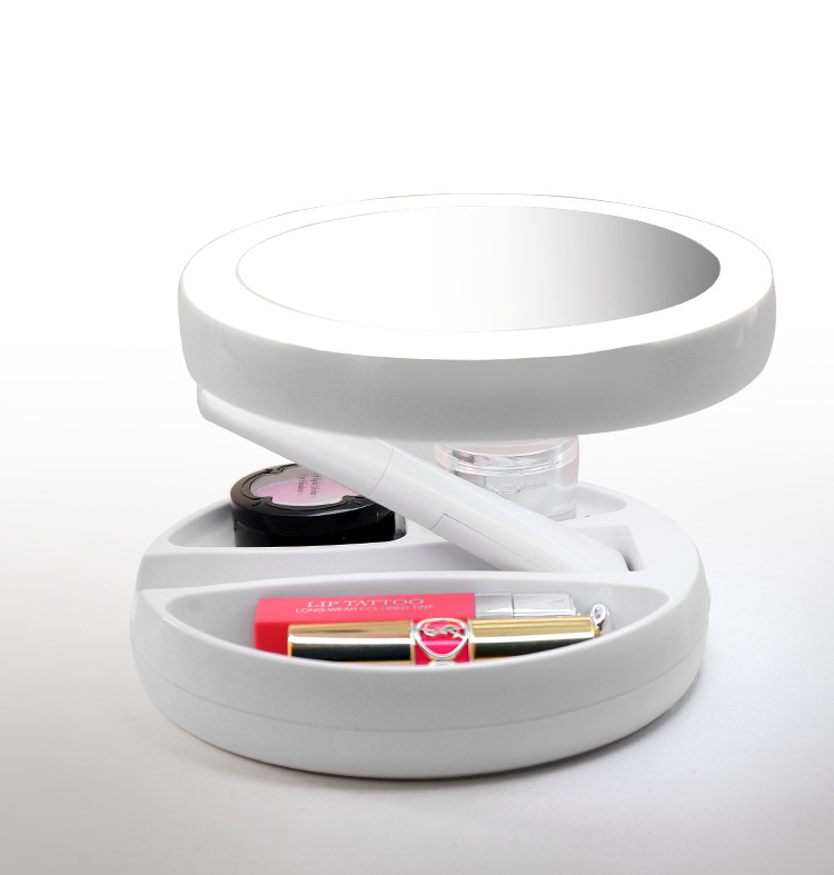带灯台式双面折叠化妆镜详情图2