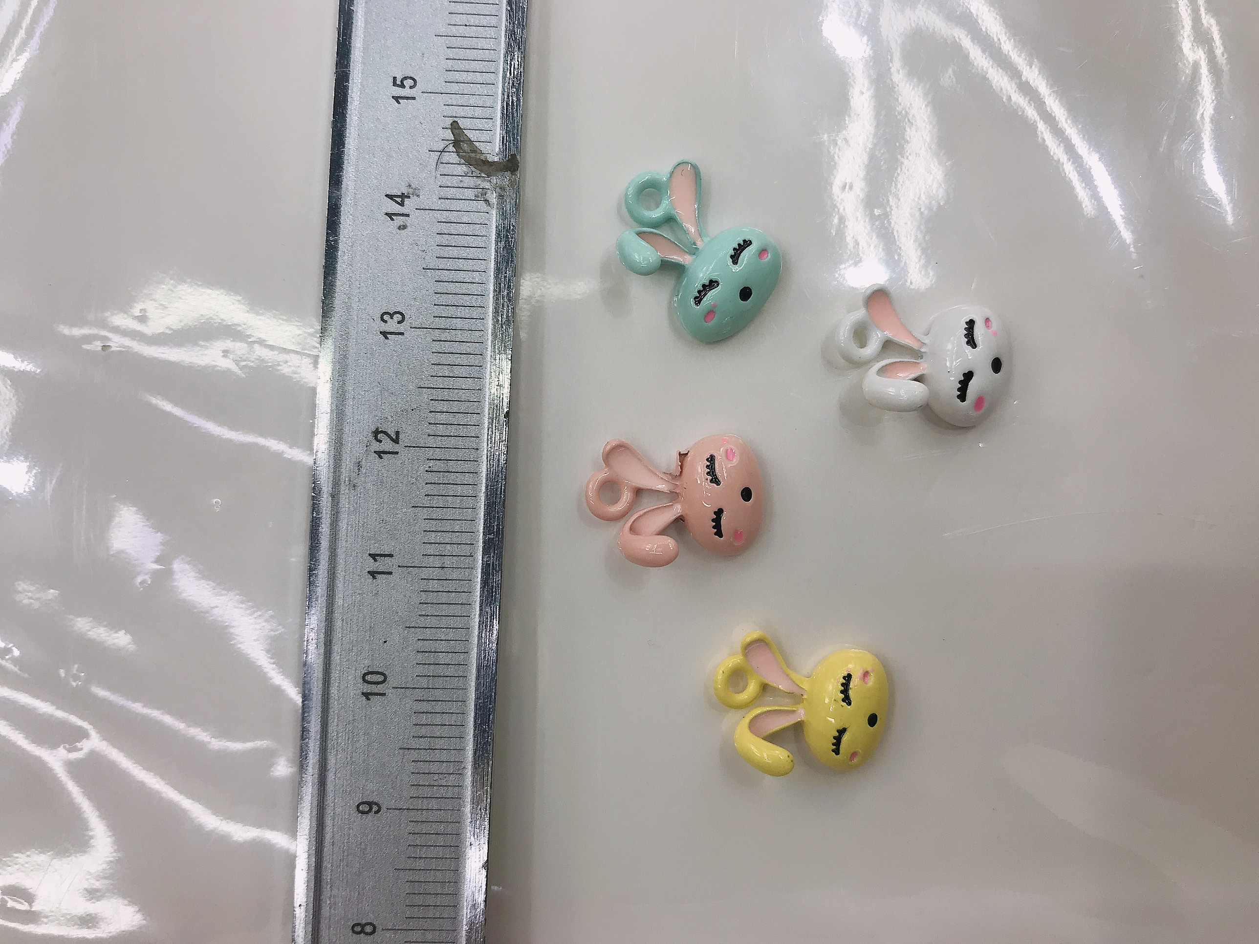 Cute little rabbit head with curved ears details Picture