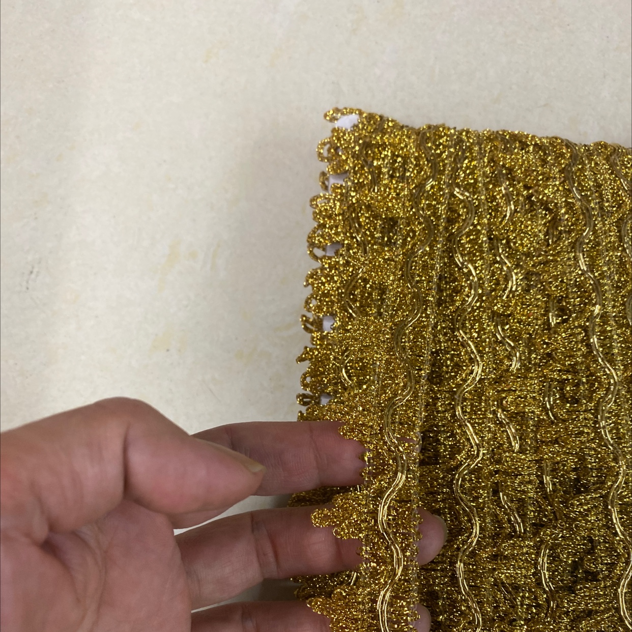Lace With Light Gold Ribbon details Picture