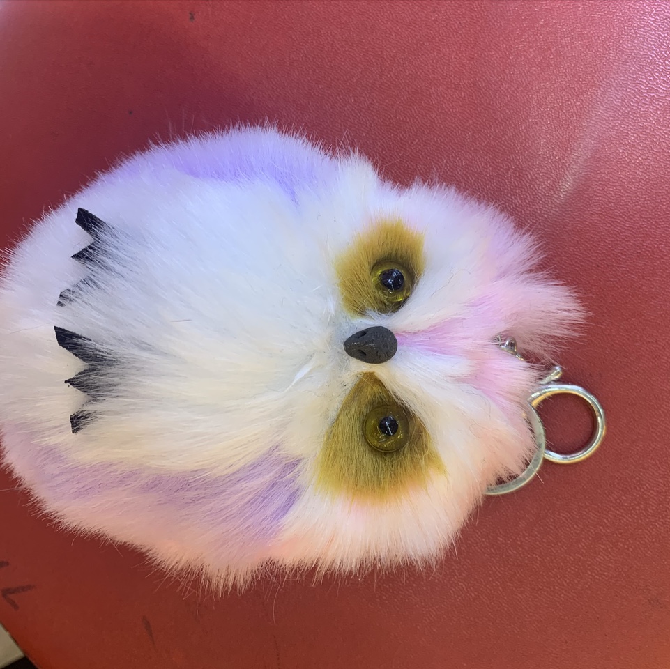 宇越裘皮大号猫头鹰挂件