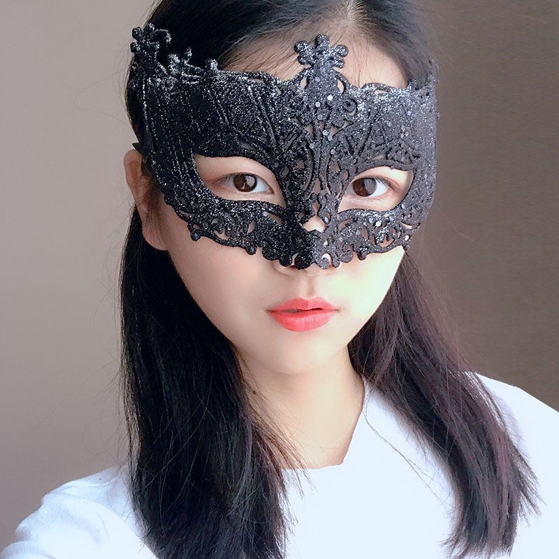 成人面具女半脸公主万圣节化妆舞会古风可爱性感舞台cos表演道具29产品图