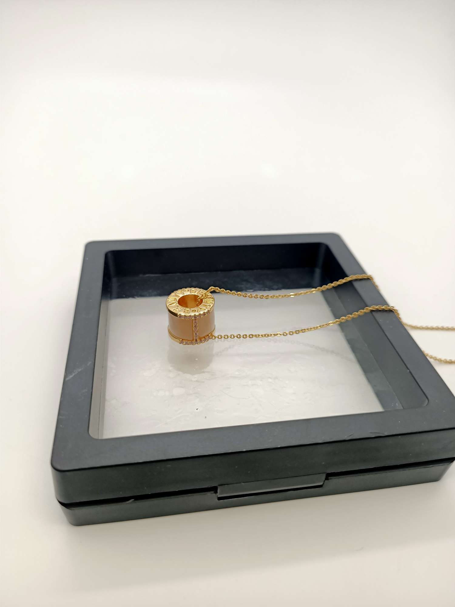 104欧美简约小众高级感K金色项链女ins潮轻奢冷淡风锁骨颈链详情图5