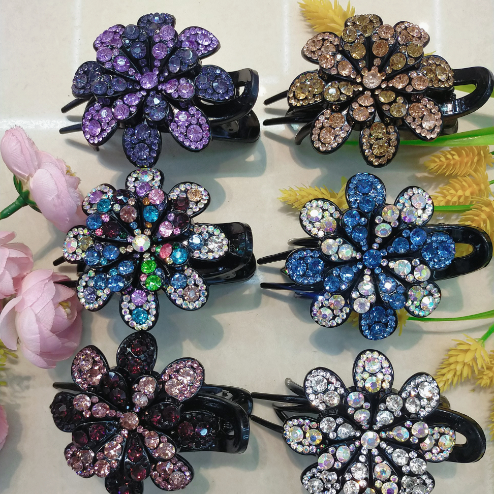 三齿压嘴夹，美丽高端大气上档次满钻盘发器神