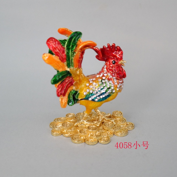家居公鸡摆件首饰盒 家居工艺品装饰品 家居摆件