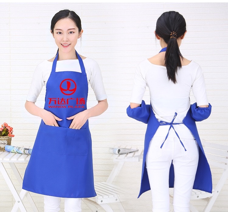 Custom-made logo-printed clothing, home Korean-style fashionable and cute adult advertising printed kitchen aprons detail image 4