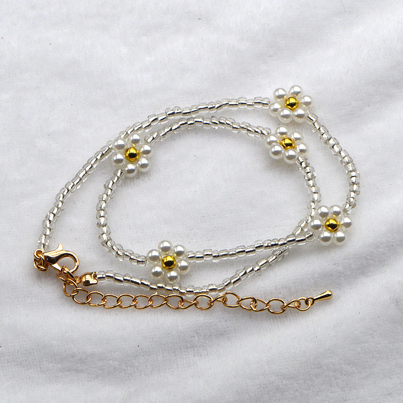 The smiling face flower bracelet necklace style can be customized details Picture
