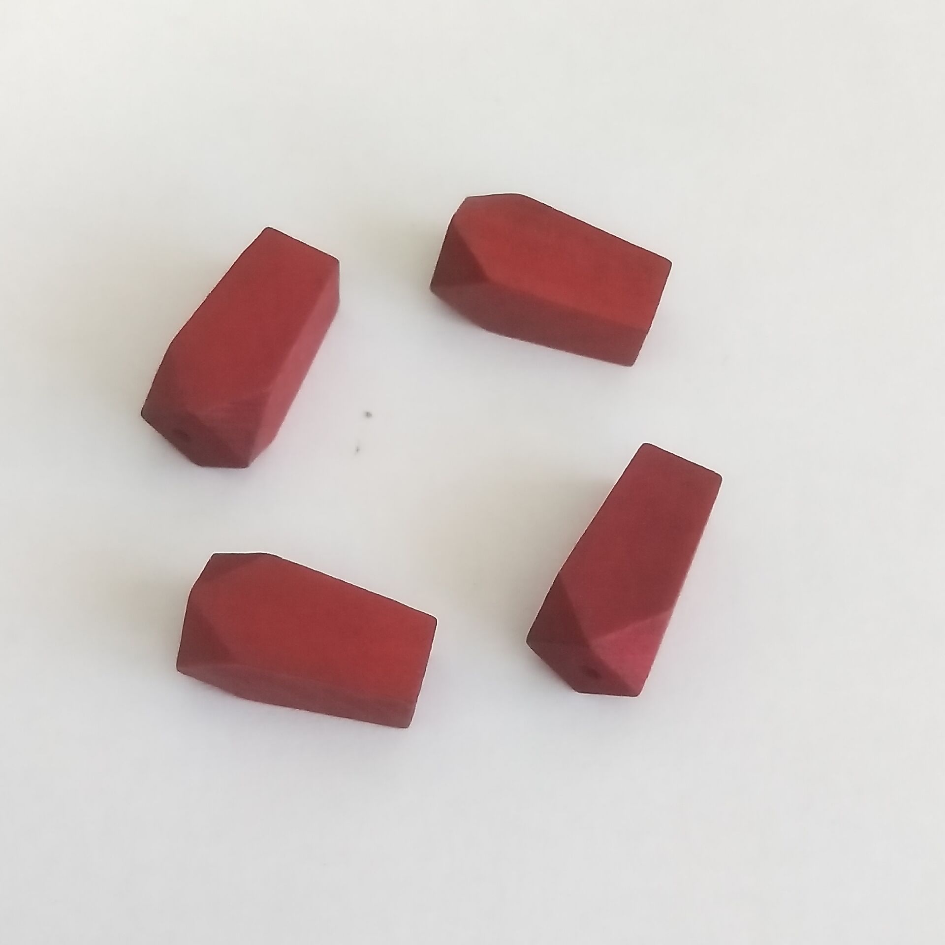 DIY earring materials: Small wooden quadrilateral pillars, homemade ethnic-style hair accessories, geometric shape earrings and accessories Application Scenario