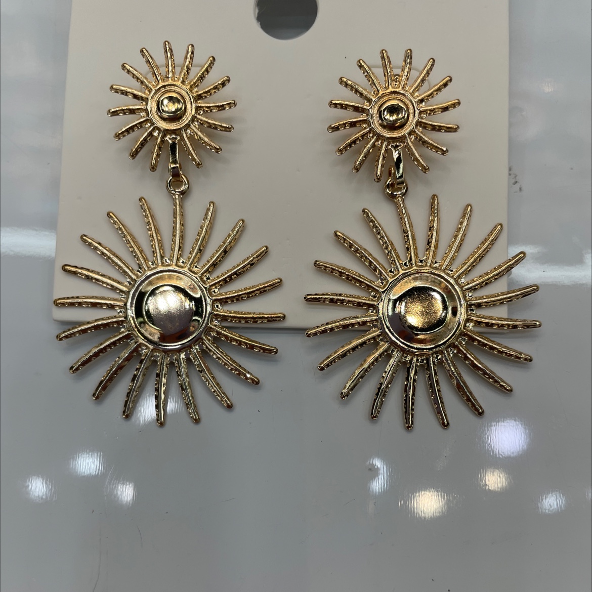 Fashionista with tin earrings