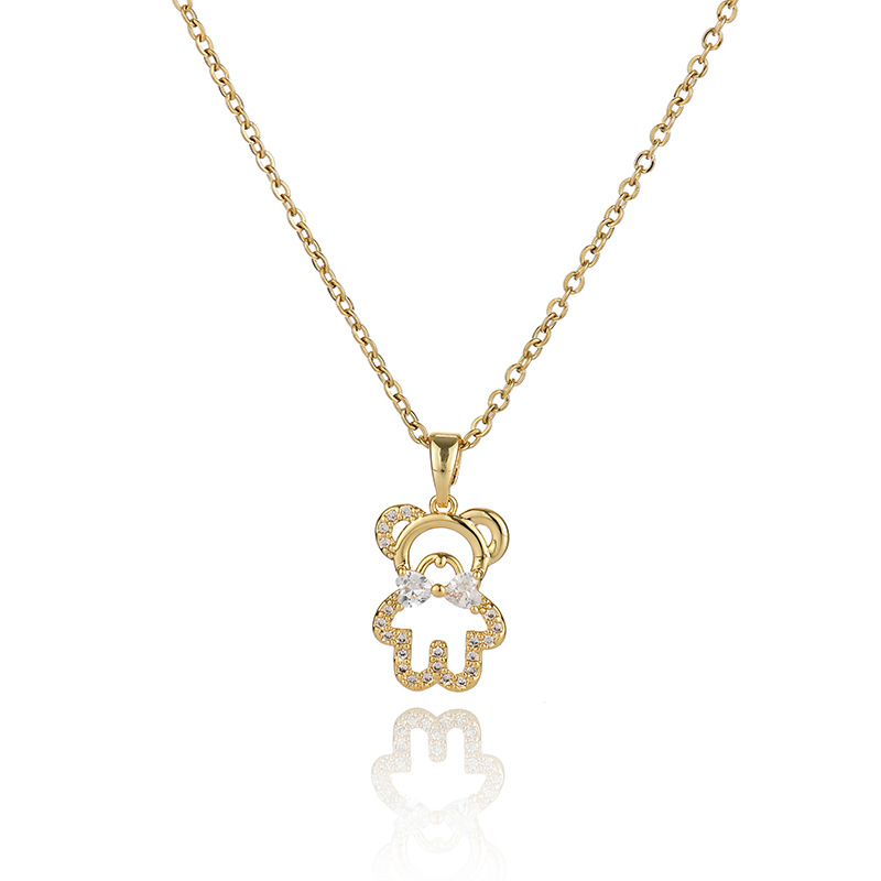 A popular zircon necklace for women from Dongdaemun, South Korea, gold-plated and non-fading, simple and versatile collarbone chain jade pendant, 29 detail image 1