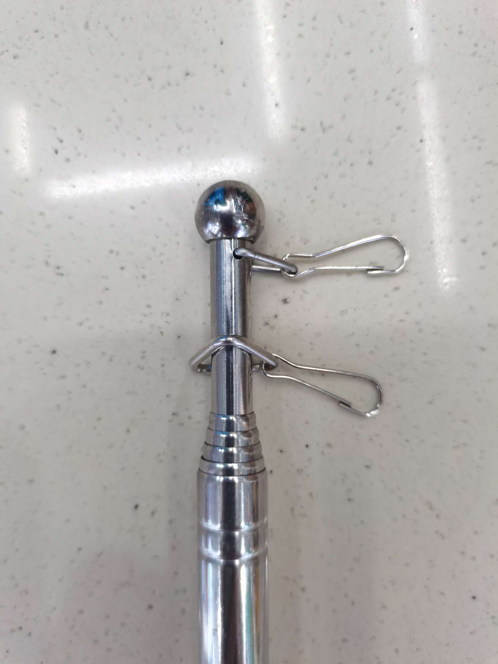 橘色1.2米带扣手摇杆，旗杆详情1