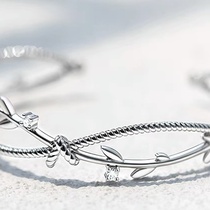 The branch is tied around the bracelet