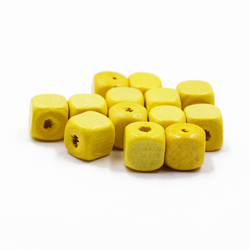 Wholesale of DIY jewelry accessories, wooden beads, children's handcrafted beads, Korean version 5-8mm square beads, and colored loose beads Item Picture