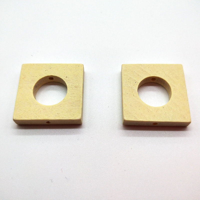 diy earring material: Wooden horizontal hole, wooden square, minimalist earrings, stud earrings, ear clips, handcrafted accessories Item Picture