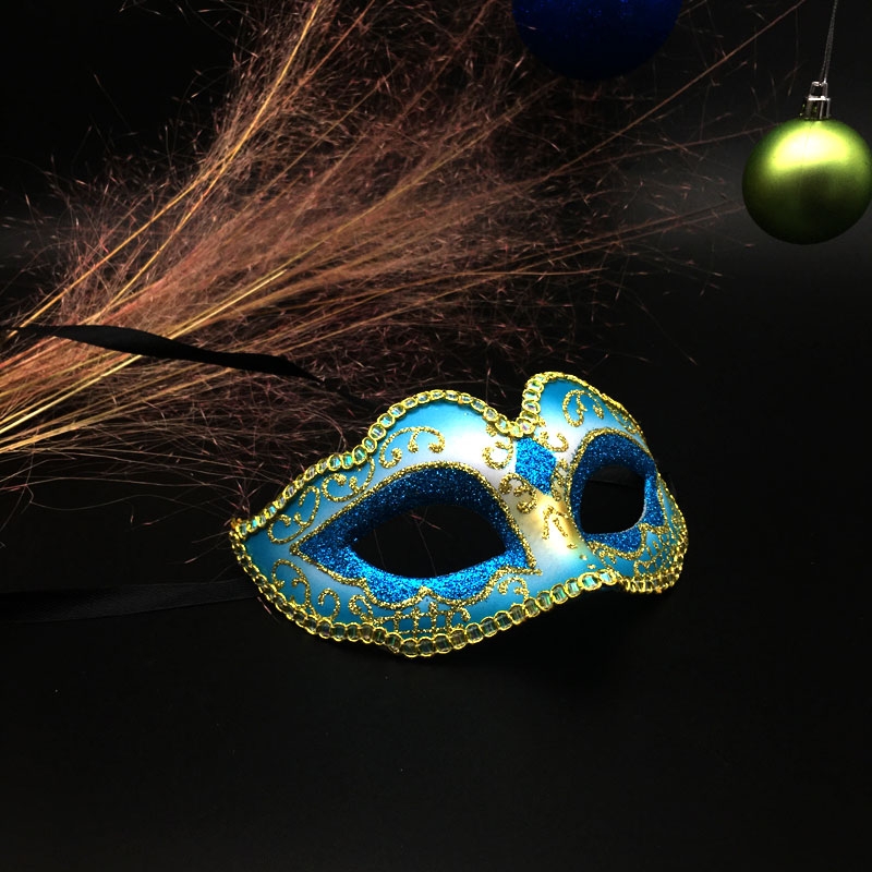 成人面具女半脸公主万圣节化妆舞会古风可爱性感舞台cos表演道具61白底实物图