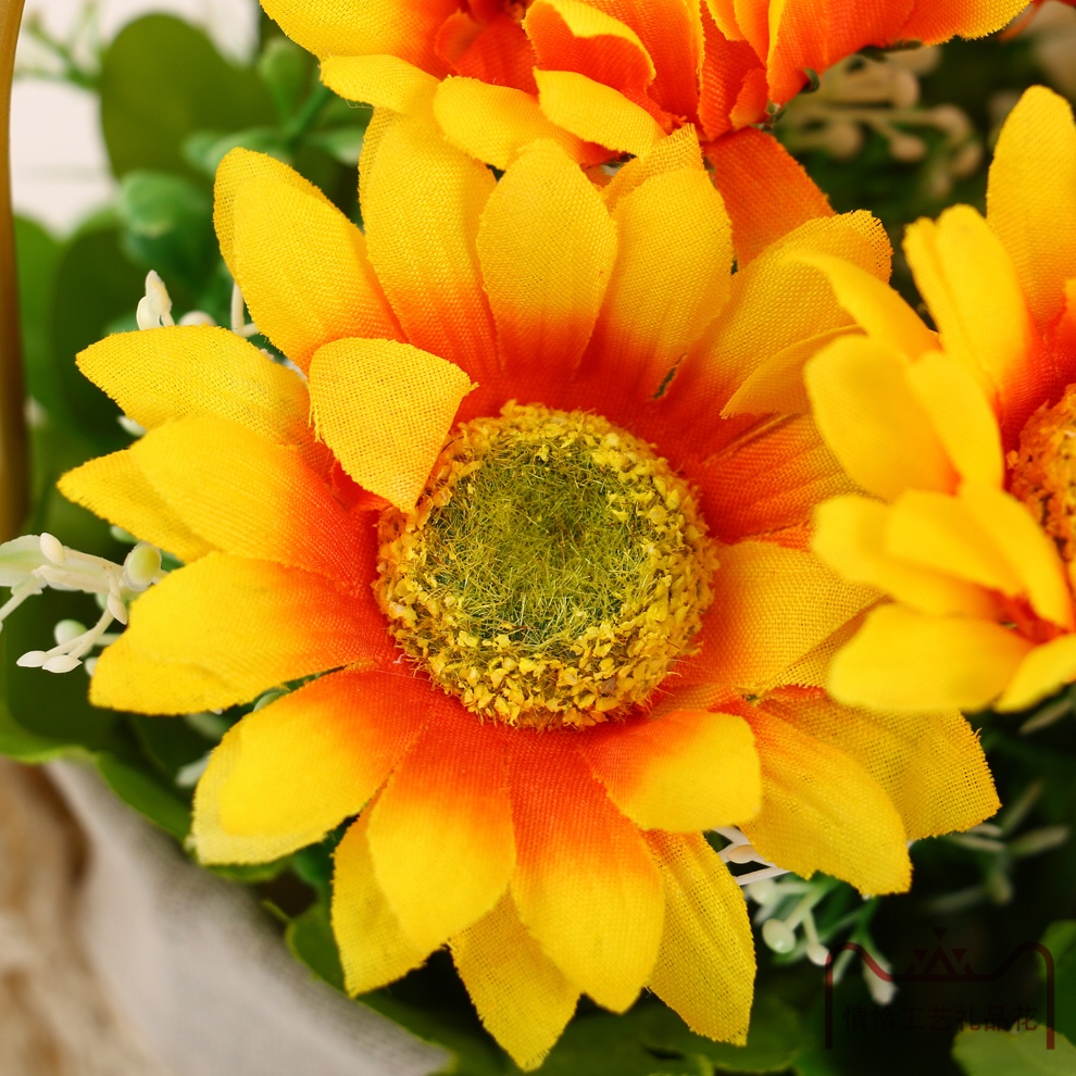 2022 New Ironwork Sunflower Set Sunflower Ornament Decoration 12 Item Picture