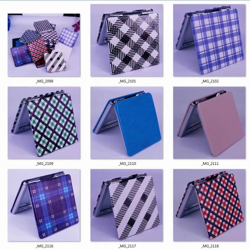 双面印花折叠便携时尚化妆镜